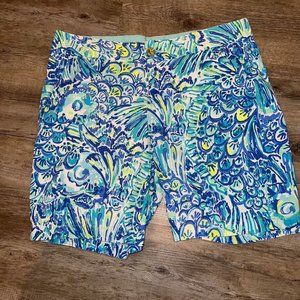 Lilly Pulitzer Chipper Short Blue Crush After Party Sz 12 - GREAT CONDITION